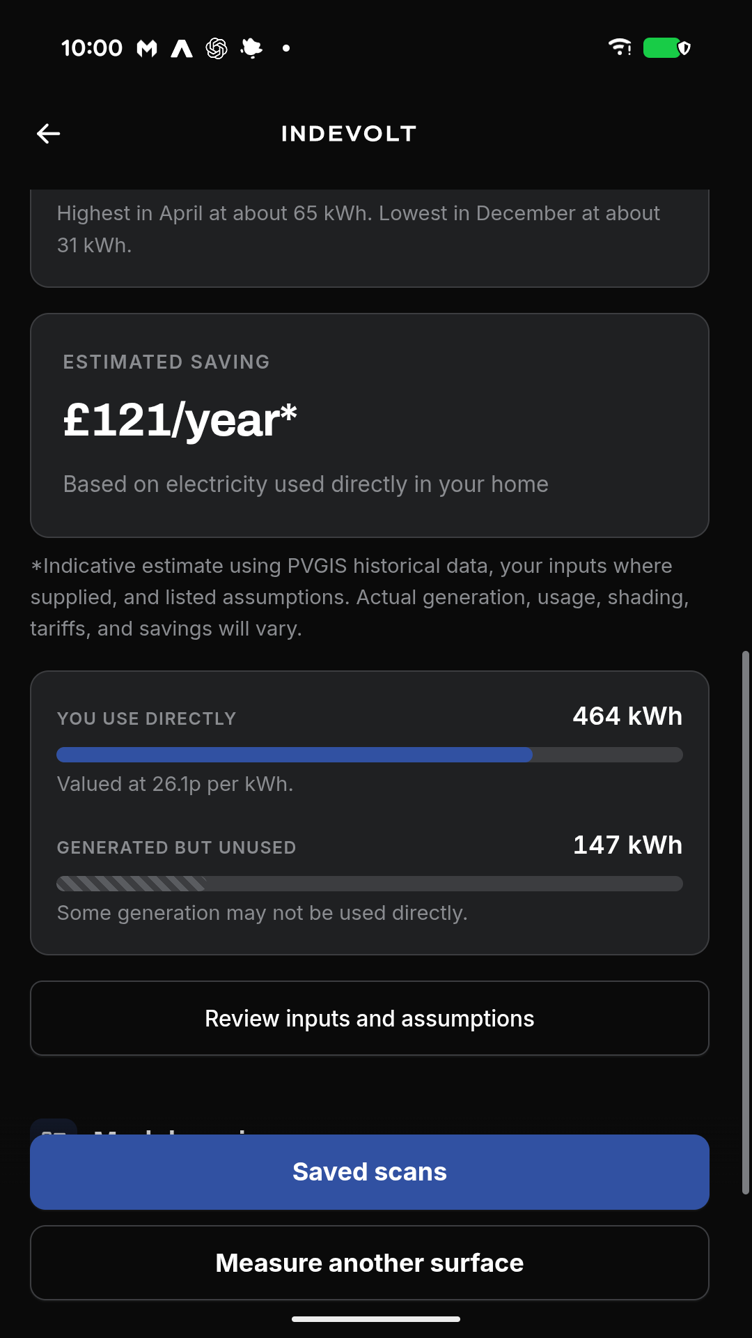 Indevolt Solar Scan indicative savings